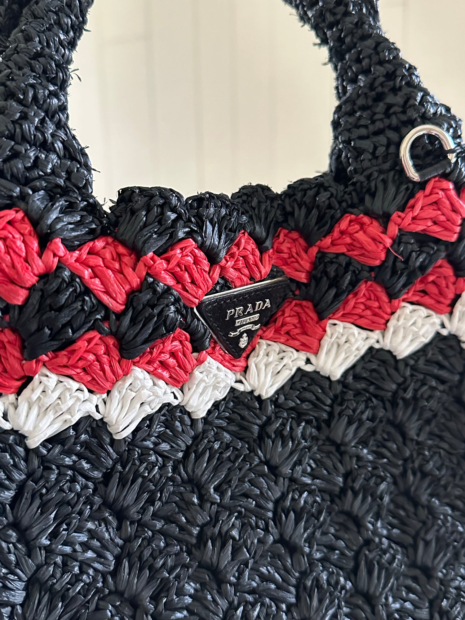 Prada Crochet Tote in Black