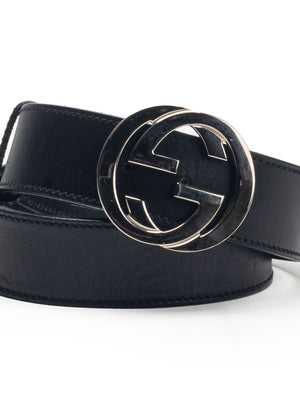 Gucci Interlocking G Logo Leather Belt